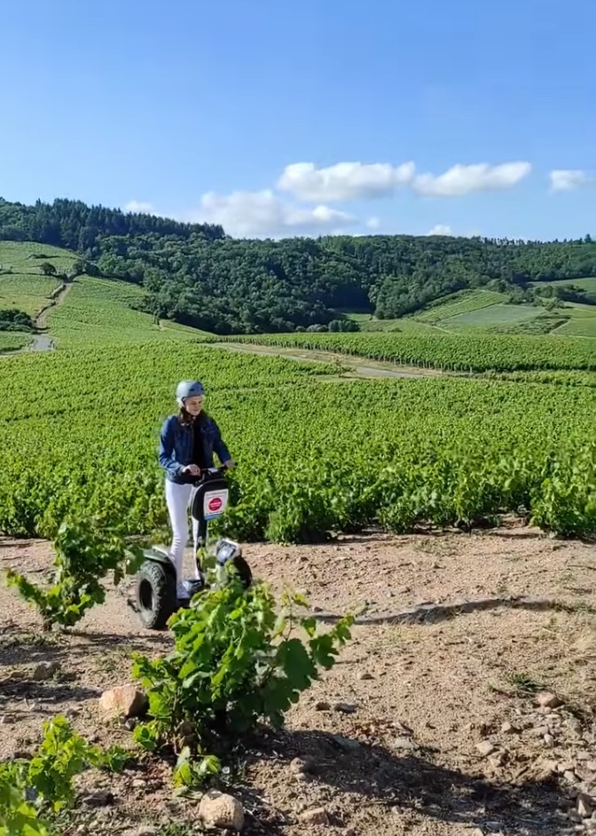 Balade en gyropode dans les paysages de Chiroubles et des alentours