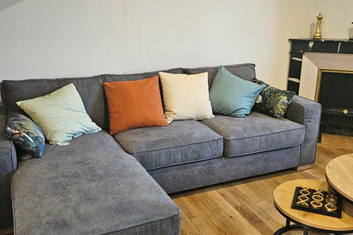 Salon cosy de la chambre d’hôtes Le Panoramic