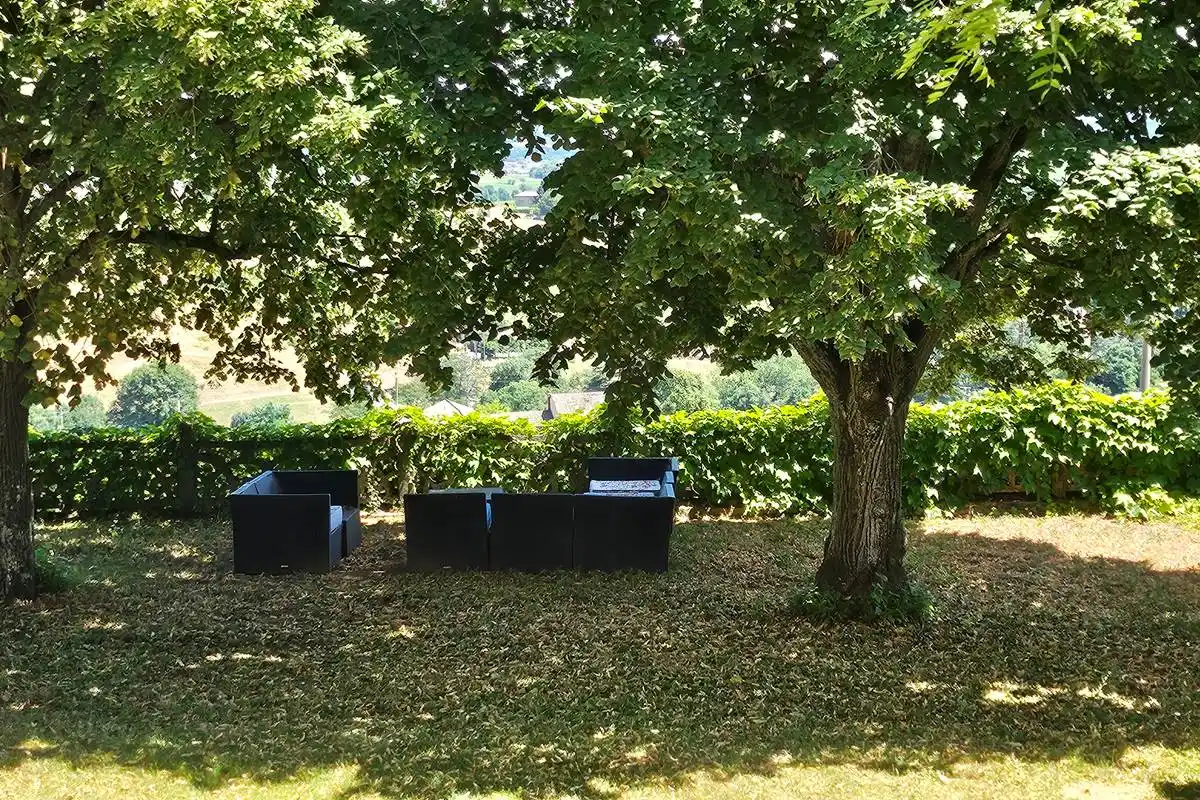 Espace extérieur de la chambre d’hôtes Le Panoramic