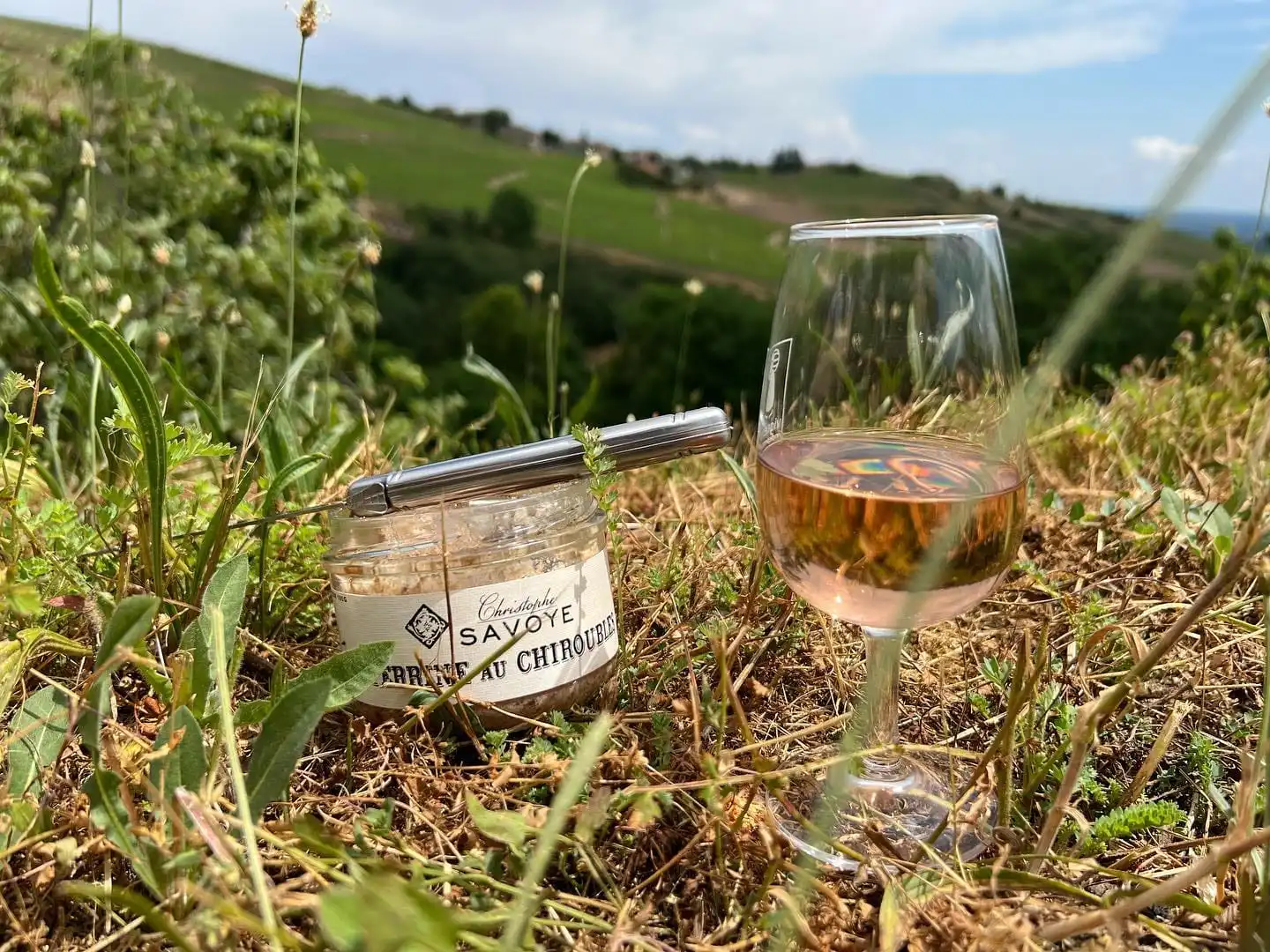 Pique nique et autres activités dans les vignes de Chiroubles au coeur du Beaujolais