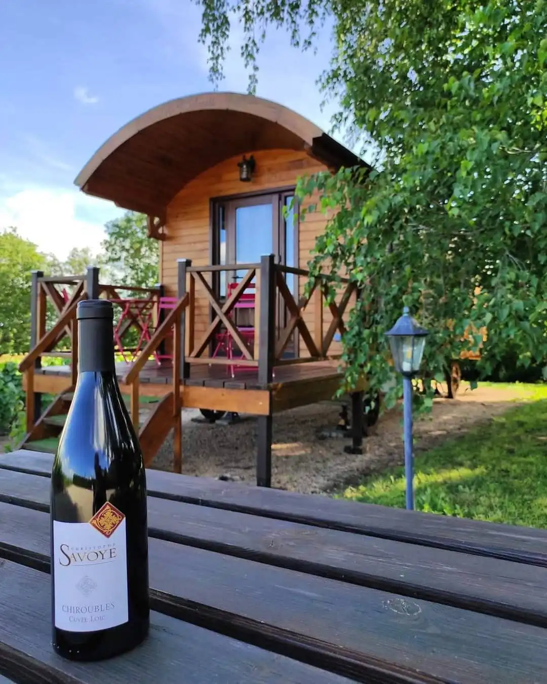 Entrée de la roulotte de Chiroubles