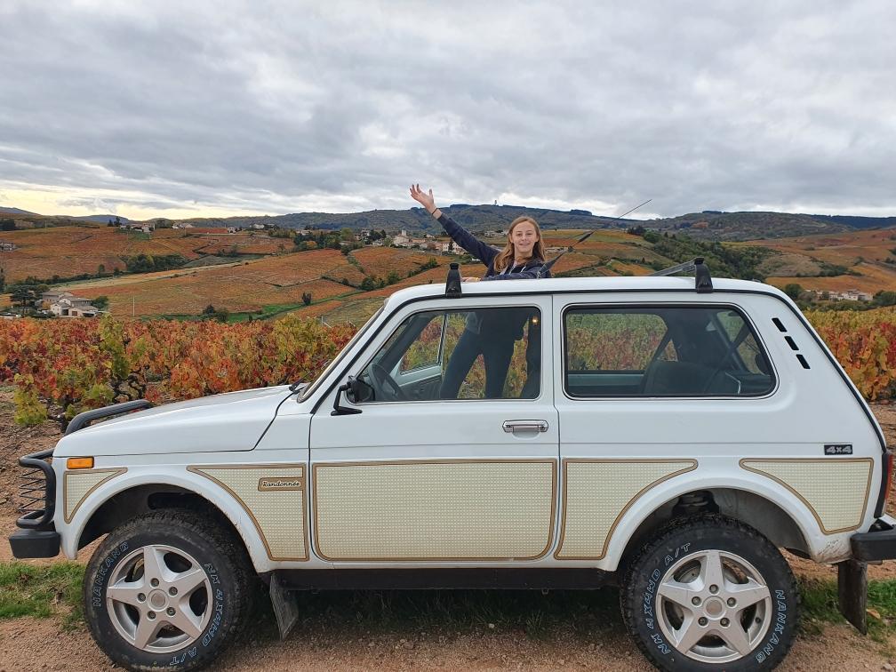 Tour du domaine en 4x4 vintage